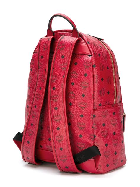 fake red mcm bag|mcm leather backpack red.